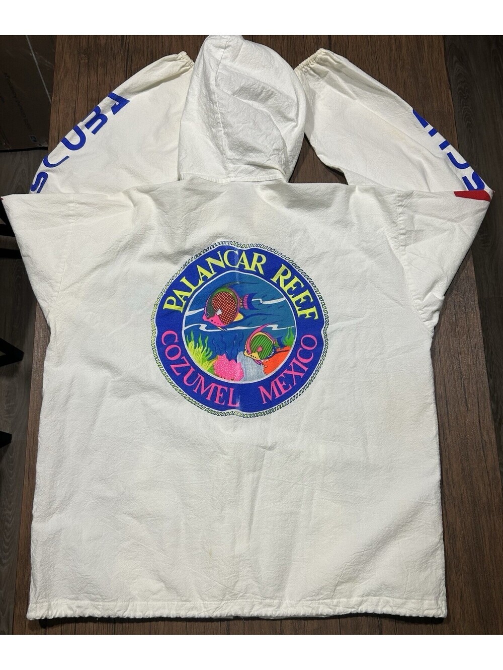 Vintage Palancar Reef Cozumel Mexico SCUBA Dive Jacket Cotton Size M